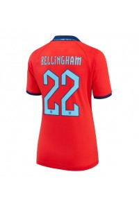 Engeland Jude Bellingham #22 Voetbaltruitje Uit tenue Dames WK 2022 Korte Mouw
